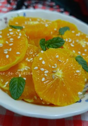 Une photo de Salade d'oranges sésames menthe 🍊🌱