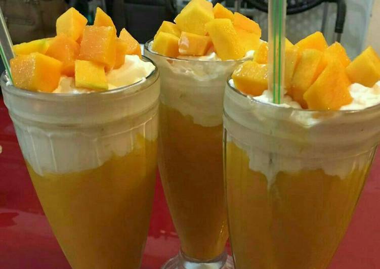 Langkah Mudah untuk Menyiapkan Mango dessert / Mango Juice ala Thailand, Lezat Sekali