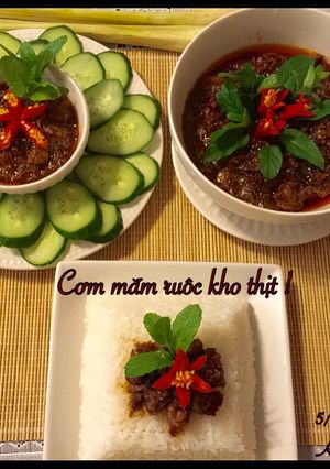 Hình của món Mắm ruốc kho thịt !.
