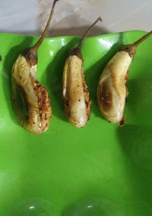 A picture of Paneer Stuffed White Brinjal.