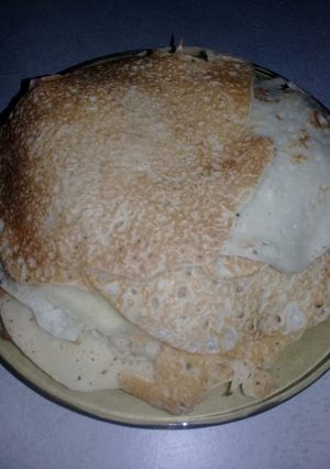 Una foto de Panqueques salados