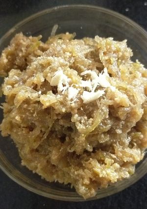 A picture of Dudhi Ka Halwa.