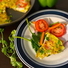 A picture of Keema Veggies loaded Frittata.