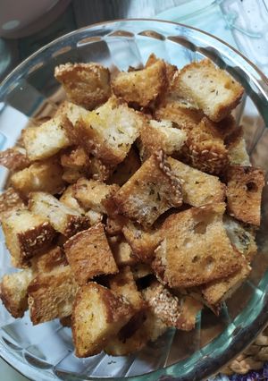 Φωτογραφία της συνταγής Σπιτικά κρουτόν 🍞🥖🥗
