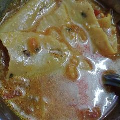A picture of Papad sabji.