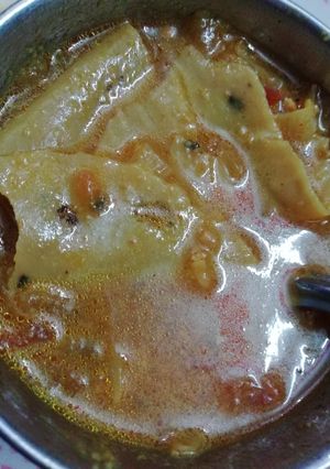 A picture of Papad sabji.