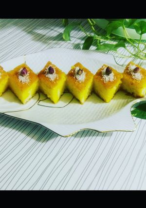 عکسی از دستور کیک شربتی باقلوا