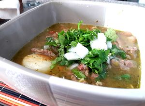 Una foto de Jugo de carne estilo Jalisco
