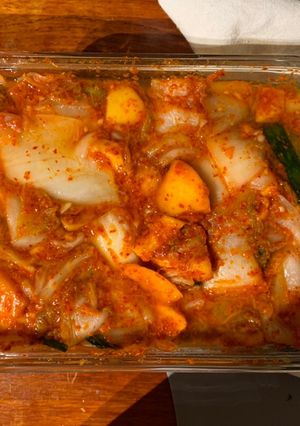 A picture of Feasting at Home's kimchi recipe!.