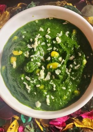A picture of Corn Palak.