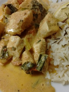Una foto de Pollo al curry