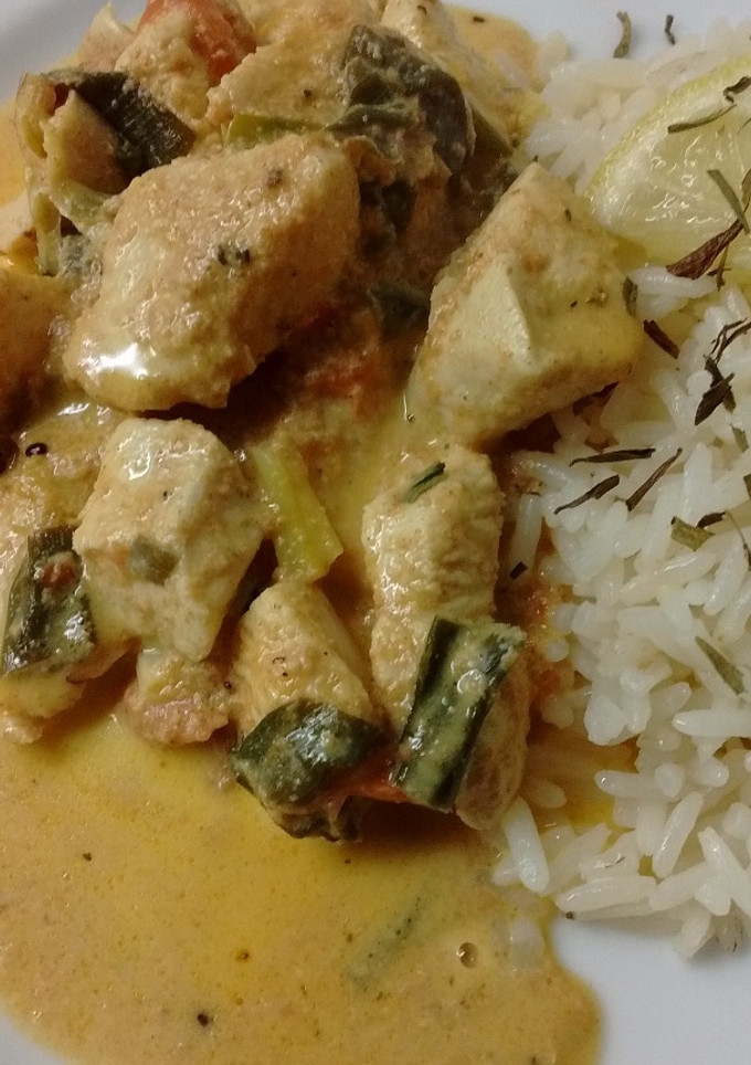 Una foto de Pollo al curry