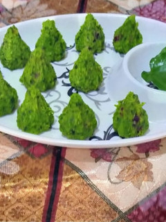 A picture of Paan coconut modak.