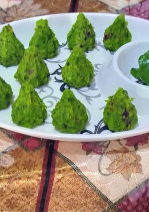 A picture of Paan coconut modak.