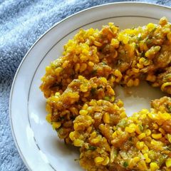 A picture of Corn and Mushroom Fritters.