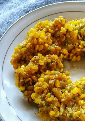 A picture of Corn and Mushroom Fritters.