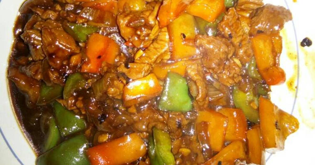Resep Sapi Lada Hitam oleh Dhewie Vanza - Cookpad