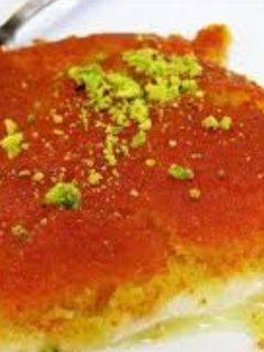 صورة لوصفة الكنافة الكذابة بالتوست