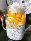 Overnight oats con mango y coco