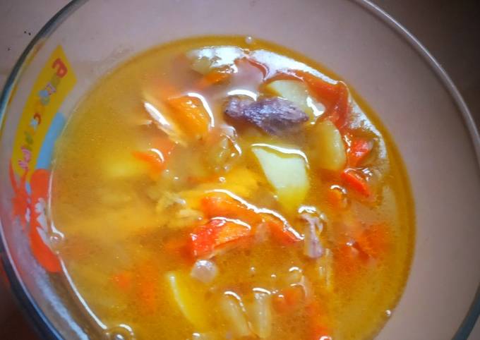 Рыбный суп из скумбрии (консервы)