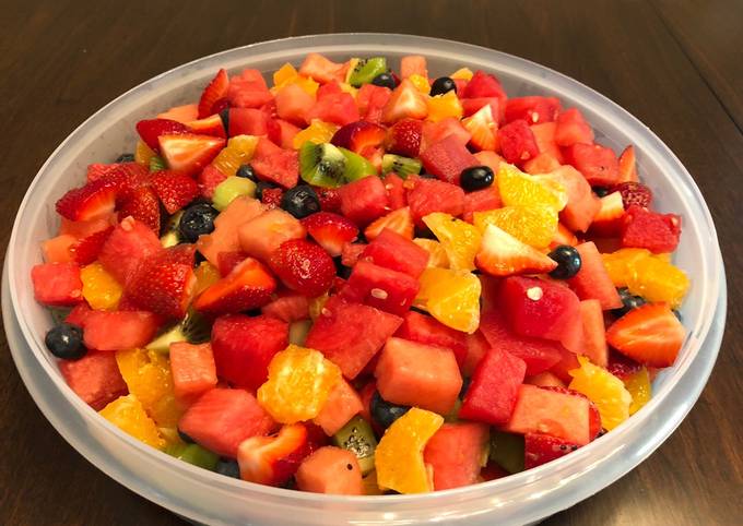 Steps to Make Quick Super summer fruits salad