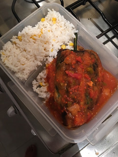 Una foto de Chile relleno de claras