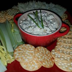 Mike's 8 Onion Bagel Spread Or Party Dip A picture of Mike's 8 Onion Bagel Spread Or Party Dip.