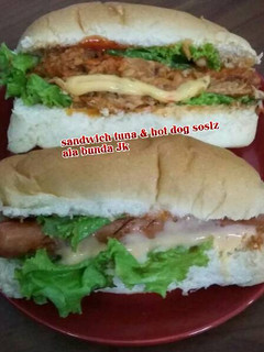 Foto resep Sandwich tuna & hot dog sosiz ala bunda Jk