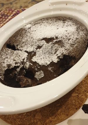 صورة لوصفة سوفليه الشوكولاته ب٤ مكونات فقط