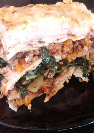 Una foto de Lasagna o Lasaña
