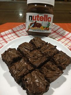 Foto resep Chewy Fudgy Nutella Brownies