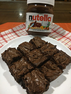 Foto resep Chewy Fudgy Nutella Brownies