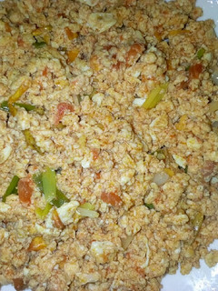 A picture of Simple spiced scrambled eggs.