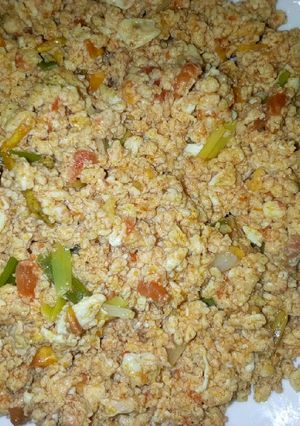 A picture of Simple spiced scrambled eggs.