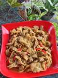 Oseng mercon jamur tiram mix penthol bakso