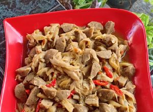 Foto resep Oseng mercon jamur tiram mix penthol bakso