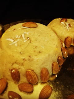 A picture of Badam ka halwa.