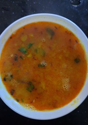 A picture of Yellow dal tadka.