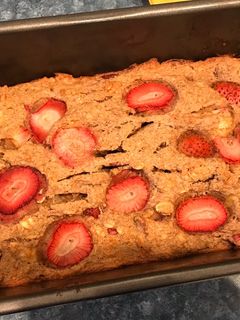 Una foto de Torta de banano y avena saludable!