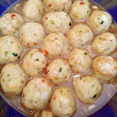 A picture of Golden yam balls.
