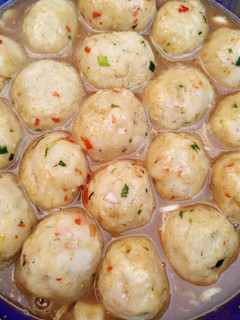 A picture of Golden yam balls.