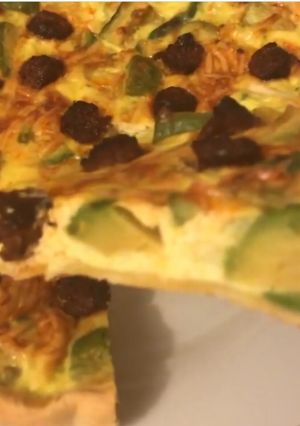 Une photo de Quiche avocat merguez