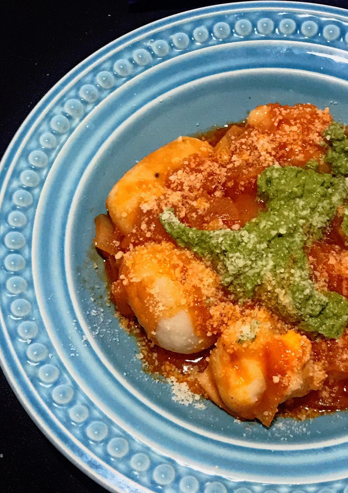 Una foto de Ñoquis rellenos