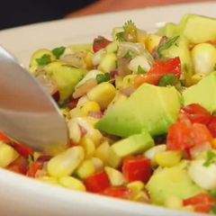A picture of Fresh Corn and Avocado Salad.