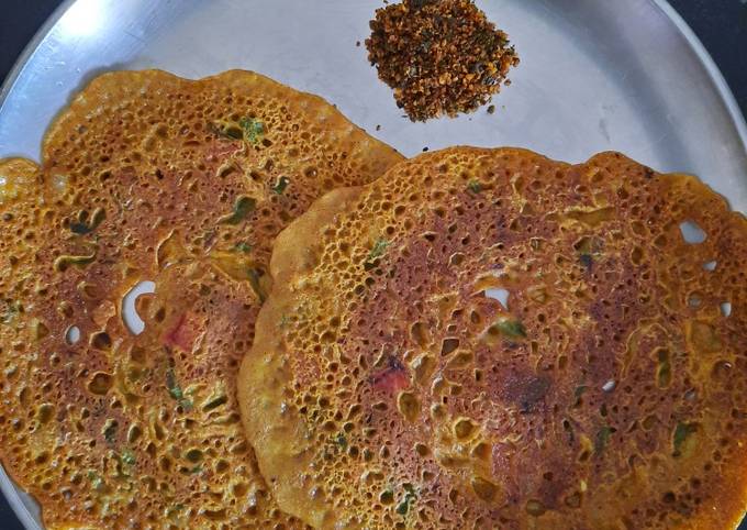 Step-by-Step Guide to Make Homemade Veg chila with mixed flour