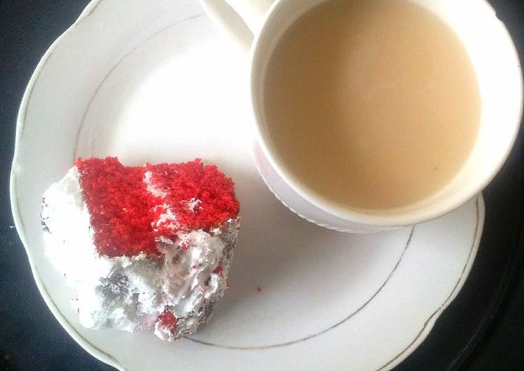 Tea with red velvet cake#localfoodcontest_nairobi west