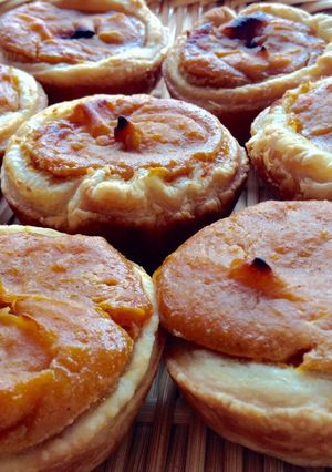 A picture of Mini Tofu Pumpkin Pie.