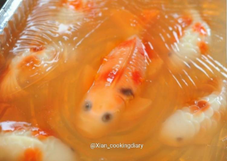 Resep masakan Puding ikan Koi (Koi Fish Jelly) | Resep Bumbu Puding ikan Koi (Koi Fish Jelly) Yang Sedap