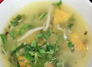 Hình của món Canh ChayBí đỏ đậu xanh nấm linh chi nâu Hàn Quốc (thuần chay)Đơn giản dinh dưỡng và dễ làm.
