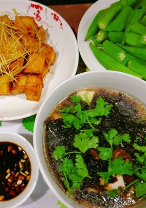 Hình của món Cơm nhà đơn giản mà ngon 181(Mâm cơm chay).